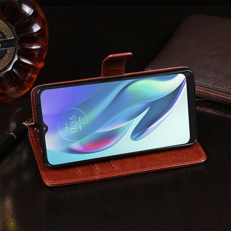 idewei Custodia per telefono in pelle con texture Crazy Horse con supporto, For Sharp Rouvo V, For Ulefone Note 14, For Xiaomi Poco C55/Redmi 12C/Redmi 11A