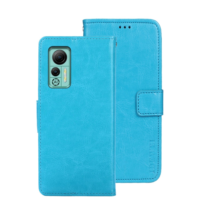 idewei Custodia per telefono in pelle con texture Crazy Horse con supporto, For Sharp Rouvo V, For Ulefone Note 14, For Xiaomi Poco C55/Redmi 12C/Redmi 11A