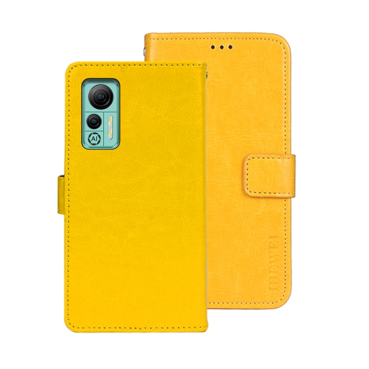 idewei Custodia per telefono in pelle con texture Crazy Horse con supporto, For Sharp Rouvo V, For Ulefone Note 14, For Xiaomi Poco C55/Redmi 12C/Redmi 11A