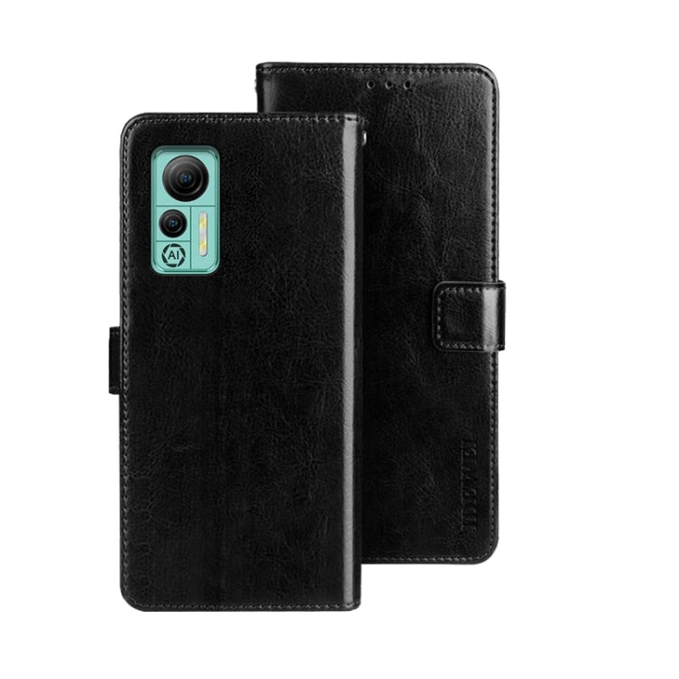 idewei Custodia per telefono in pelle con texture Crazy Horse con supporto, For Sharp Rouvo V, For Ulefone Note 14, For Xiaomi Poco C55/Redmi 12C/Redmi 11A
