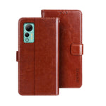 idewei Custodia per telefono in pelle con texture Crazy Horse con supporto, For Sharp Rouvo V, For Ulefone Note 14, For Xiaomi Poco C55/Redmi 12C/Redmi 11A
