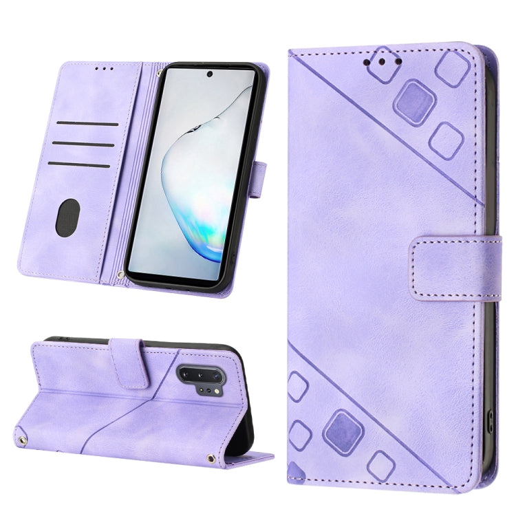 Custodia portafoglio in pelle goffrata per Samsung Note10