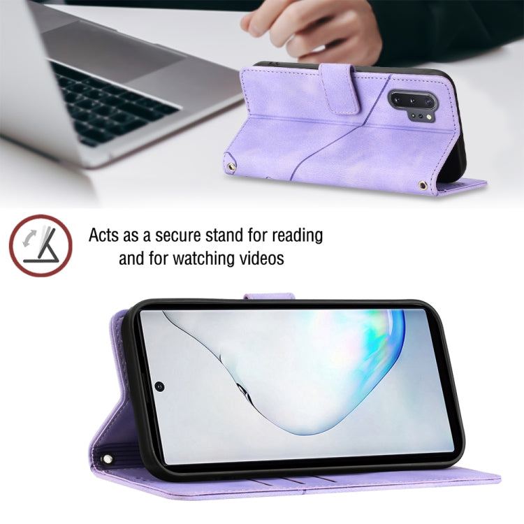 Custodia portafoglio in pelle goffrata per Samsung Note10