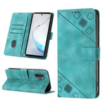 Custodia portafoglio in pelle goffrata per Samsung Note10