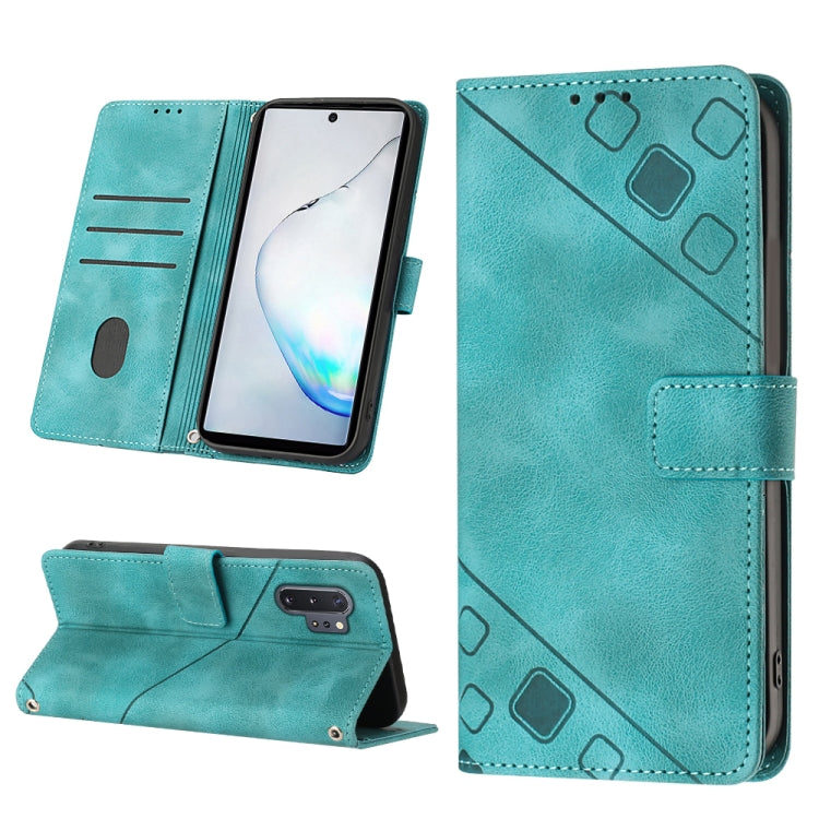 Custodia portafoglio in pelle goffrata per Samsung Note10
