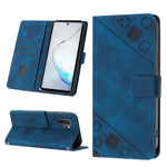 Custodia portafoglio in pelle goffrata per Samsung Note10
