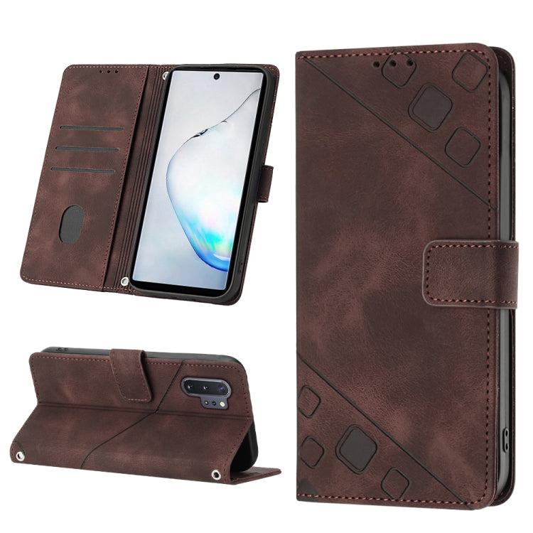 Custodia portafoglio in pelle goffrata per Samsung Note10