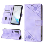 Custodia portafoglio in pelle goffrata per Samsung Note10