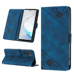 Custodia portafoglio in pelle goffrata per Samsung Note10