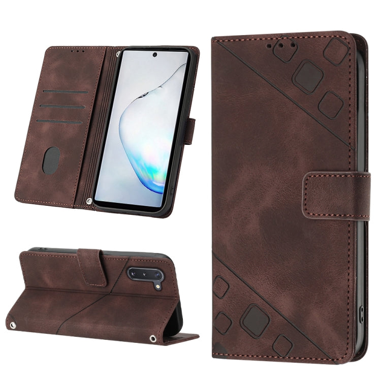 Custodia portafoglio in pelle goffrata per Samsung Note10