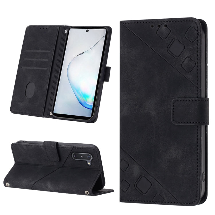 Custodia portafoglio in pelle goffrata per Samsung Note10