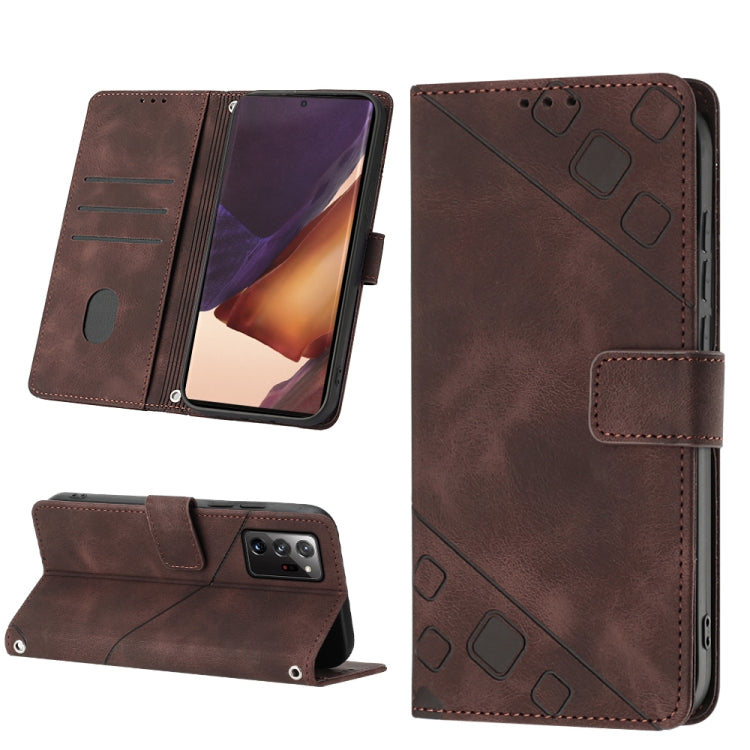 Custodia portafoglio in pelle goffrata per Samsung Note10