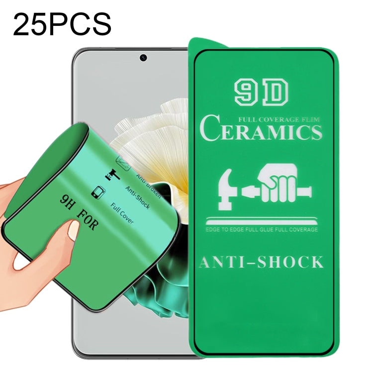 Pellicola ceramica a colla a schermo intero 25 pezzi 9D, For Huawei P60 / P60 Pro / P60 Art (25 PCS)