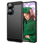 Custodia per telefono TPU in fibra di carbonio con trama spazzolata, For Realme C55, For OPPO A58 5G, For OPPO A58X 5G, For OPPO A78 5G