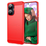 Custodia per telefono TPU in fibra di carbonio con trama spazzolata, For Realme C55, For OPPO A58 5G, For OPPO A58X 5G, For OPPO A78 5G