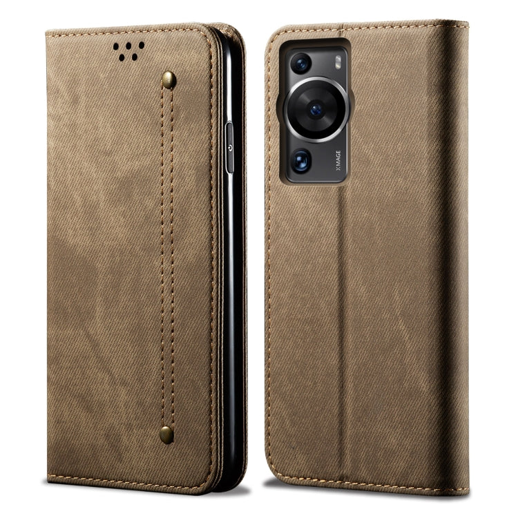 Custodia per telefono in pelle con texture denim, For Honor Magic5, For Honor Magic5 Pro, For Huawei P60/P60 Pro
