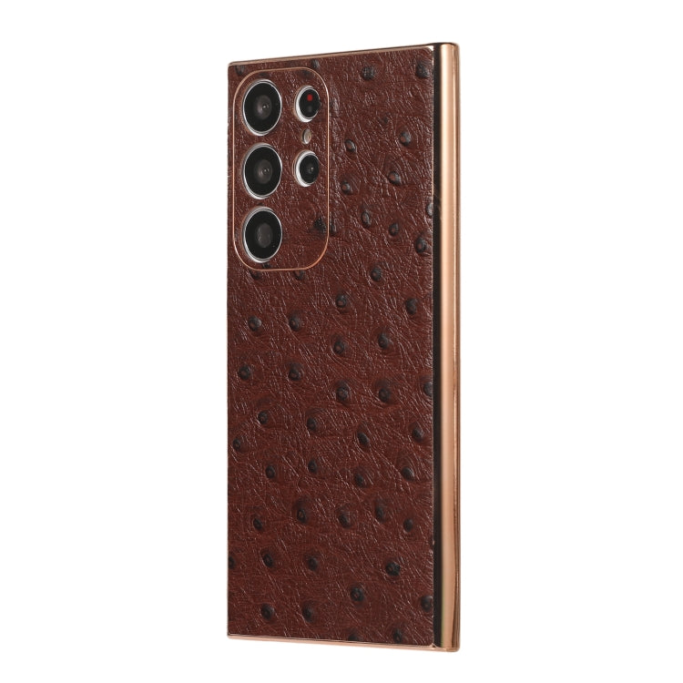 Custodia in pelle struzzo per Samsung Galaxy S23 Ultra