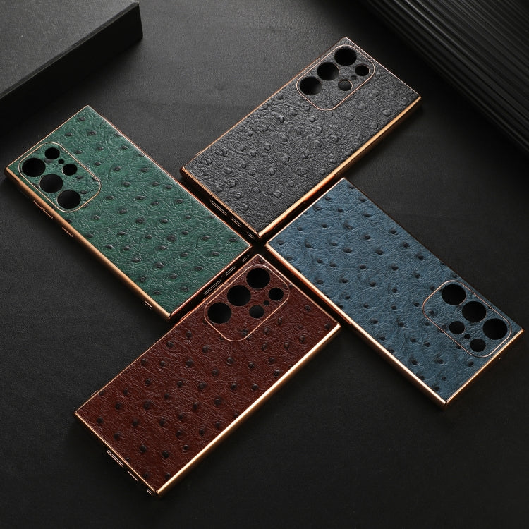 Custodia in pelle struzzo per Samsung Galaxy S23 Ultra