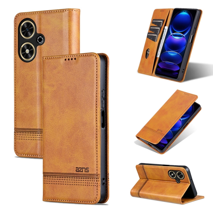 AZNS Custodia per telefono in pelle a conchiglia con struttura in vitello magnetico, For Honor 200, For Honor 200 Pro, For Honor Play 50/Play 50m 5G, For Honor 200 Lite Global