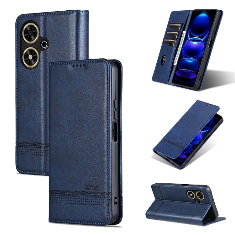 AZNS Custodia per telefono in pelle a conchiglia con struttura in vitello magnetico, For Honor 200, For Honor 200 Pro, For Honor Play 50/Play 50m 5G, For Honor 200 Lite Global