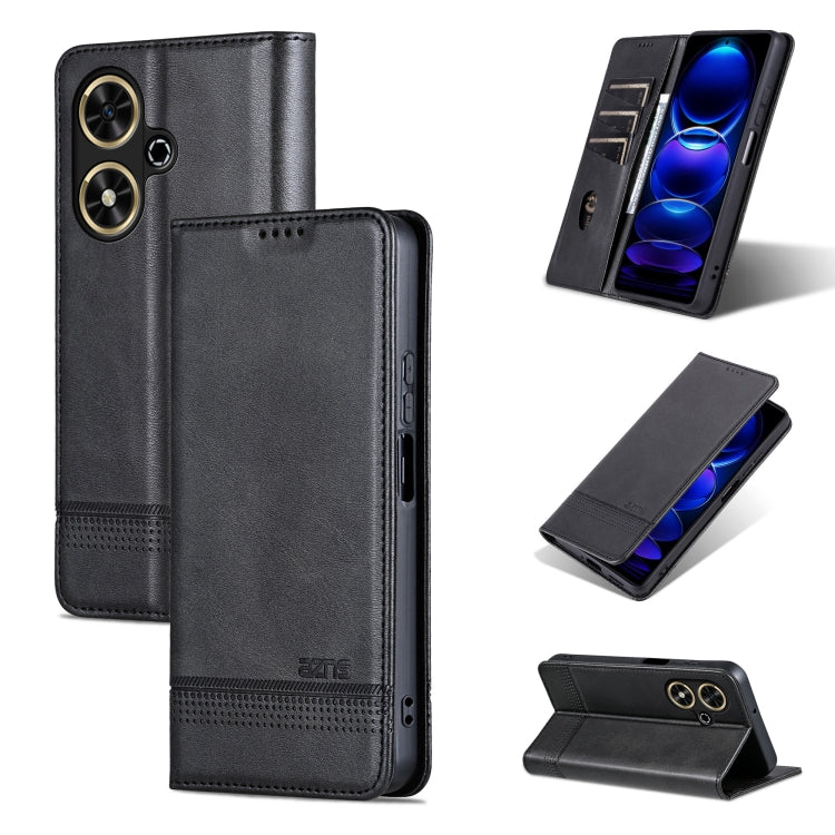 AZNS Custodia per telefono in pelle a conchiglia con struttura in vitello magnetico, For Honor 200, For Honor 200 Pro, For Honor Play 50/Play 50m 5G, For Honor 200 Lite Global