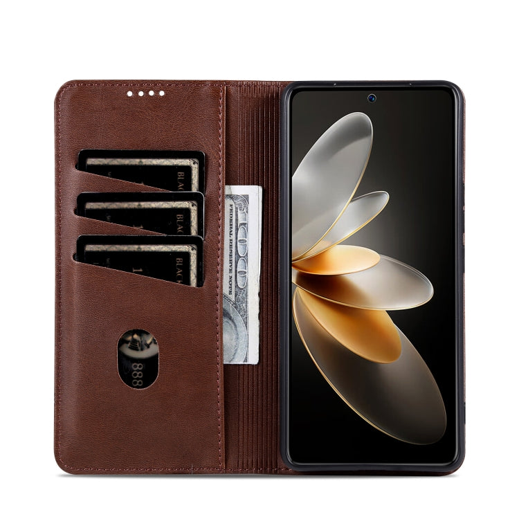 AZNS Custodia per telefono in pelle a conchiglia con struttura in vitello magnetico, For Honor 200, For Honor 200 Pro, For Honor Play 50/Play 50m 5G, For Honor 200 Lite Global