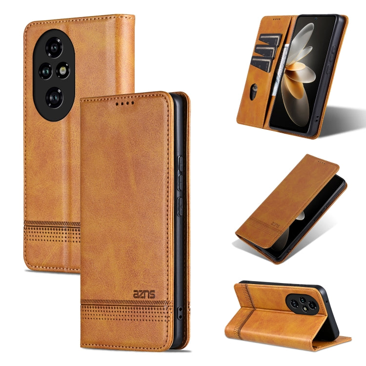 AZNS Custodia per telefono in pelle a conchiglia con struttura in vitello magnetico, For Honor 200, For Honor 200 Pro, For Honor Play 50/Play 50m 5G, For Honor 200 Lite Global