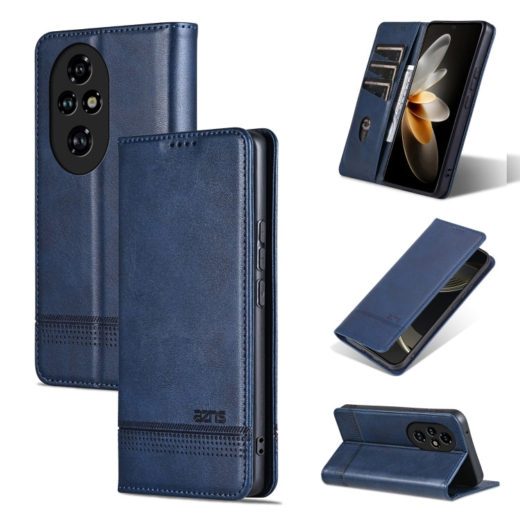 AZNS Custodia per telefono in pelle a conchiglia con struttura in vitello magnetico, For Honor 200, For Honor 200 Pro, For Honor Play 50/Play 50m 5G, For Honor 200 Lite Global
