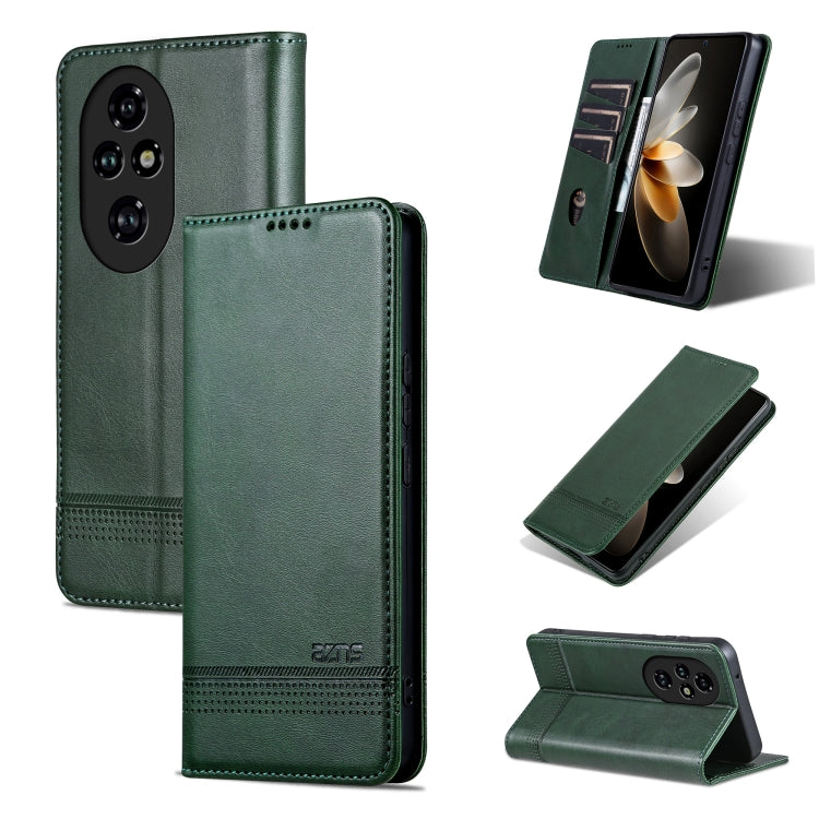 AZNS Custodia per telefono in pelle a conchiglia con struttura in vitello magnetico, For Honor 200, For Honor 200 Pro, For Honor Play 50/Play 50m 5G, For Honor 200 Lite Global