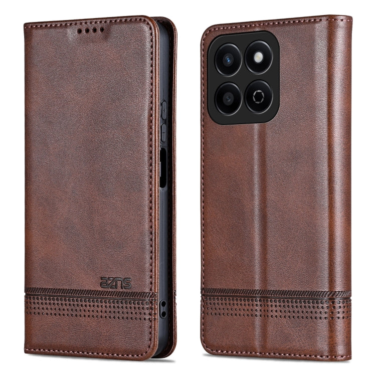 AZNS Custodia per telefono in pelle a conchiglia con struttura in vitello magnetico, For Honor X60, For Honor X60i, For Honor Play 60 Plus, For Honor X6b