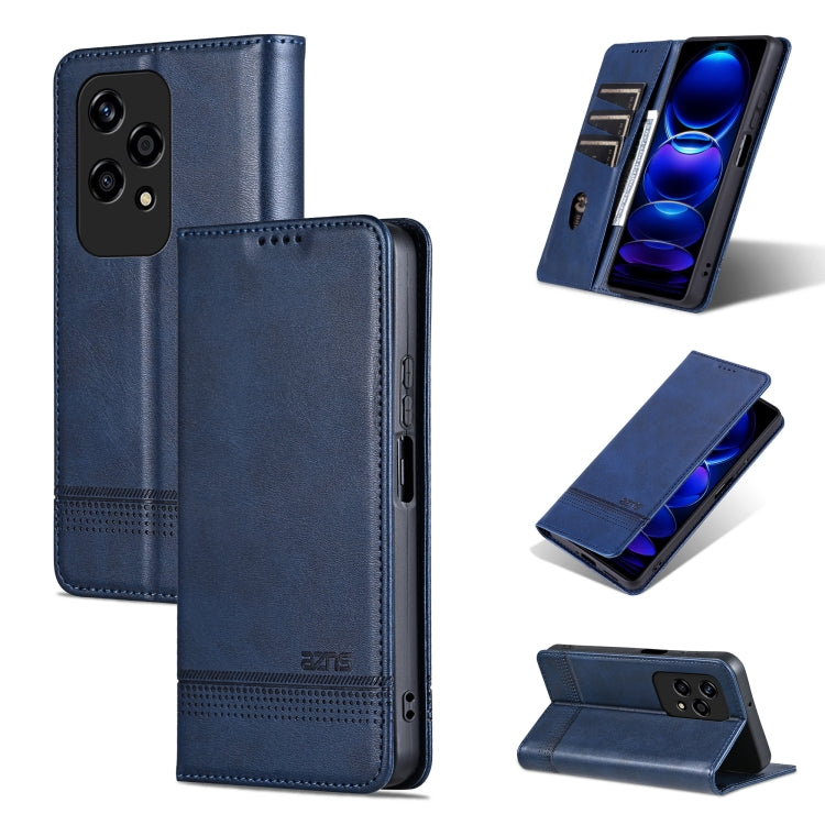 AZNS Custodia per telefono in pelle a conchiglia con struttura in vitello magnetico, For Honor 200, For Honor 200 Pro, For Honor Play 50/Play 50m 5G, For Honor 200 Lite Global
