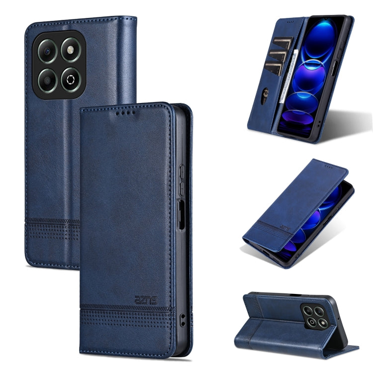 AZNS Custodia per telefono in pelle a conchiglia con struttura in vitello magnetico, For Honor X60, For Honor X60i, For Honor Play 60 Plus, For Honor X6b