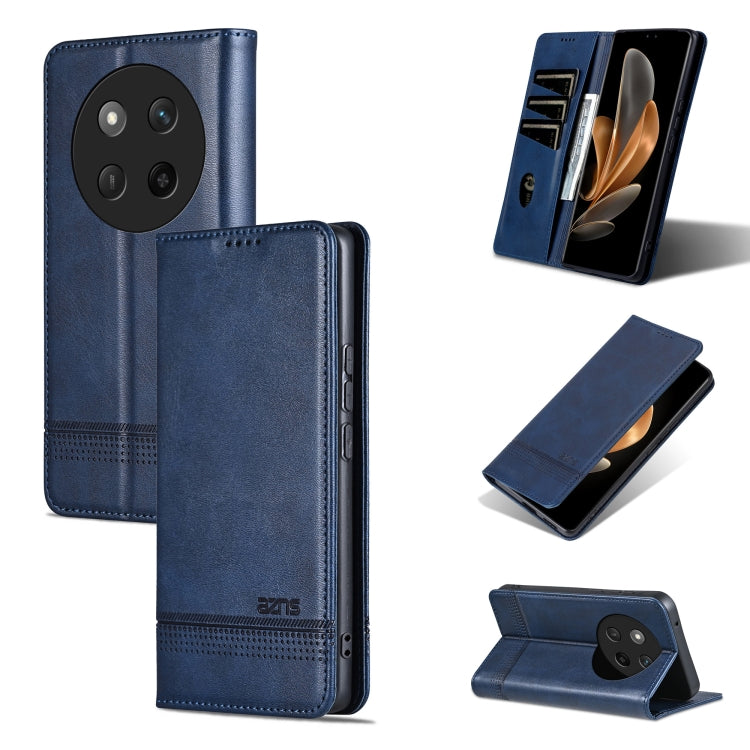 AZNS Custodia per telefono in pelle a conchiglia con struttura in vitello magnetico, For Honor 300, For Honor Magic7 Pro, For Honor Magic7, For Honor X60 Pro