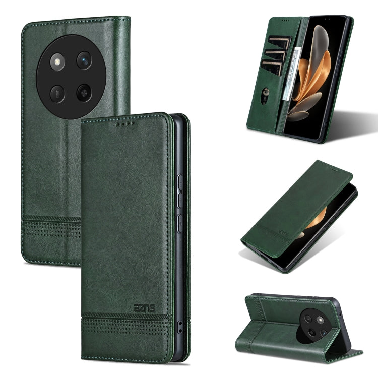 AZNS Custodia per telefono in pelle a conchiglia con struttura in vitello magnetico, For Honor 300, For Honor Magic7 Pro, For Honor Magic7, For Honor X60 Pro