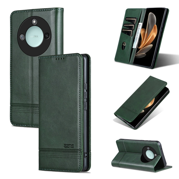 AZNS Custodia per telefono in pelle a conchiglia con struttura in vitello magnetico, For Honor X60, For Honor X60i, For Honor Play 60 Plus, For Honor X6b