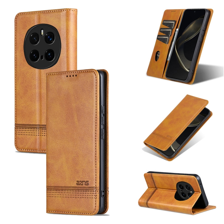 AZNS Custodia per telefono in pelle a conchiglia con struttura in vitello magnetico, For Honor 300, For Honor Magic7 Pro, For Honor Magic7, For Honor X60 Pro