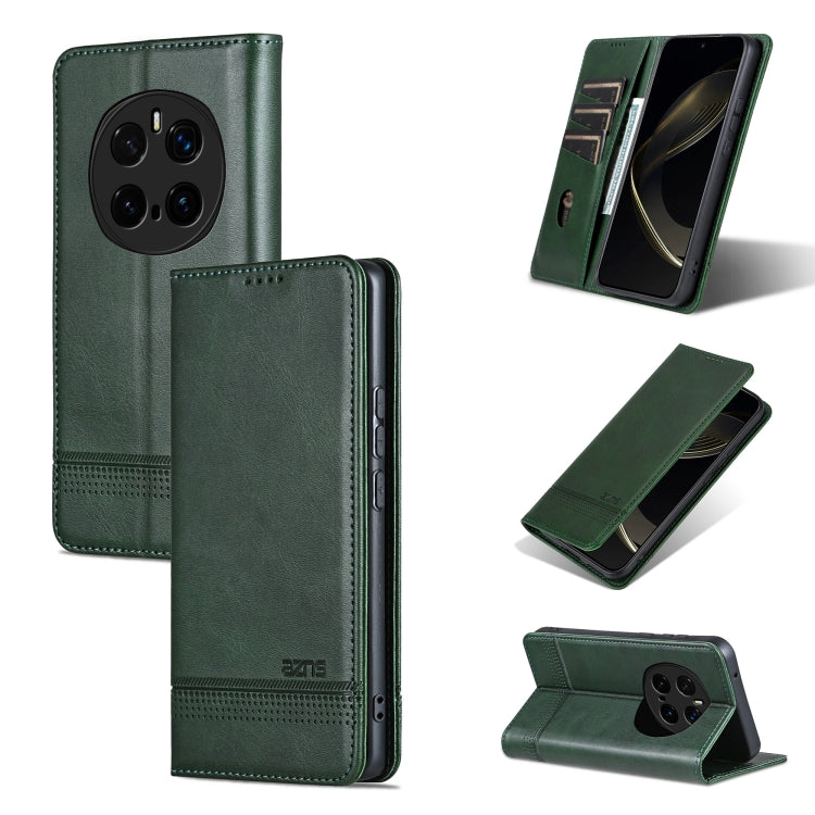 AZNS Custodia per telefono in pelle a conchiglia con struttura in vitello magnetico, For Honor 300, For Honor Magic7 Pro, For Honor Magic7, For Honor X60 Pro