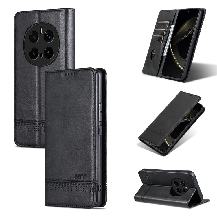 AZNS Custodia per telefono in pelle a conchiglia con struttura in vitello magnetico, For Honor 300, For Honor Magic7 Pro, For Honor Magic7, For Honor X60 Pro