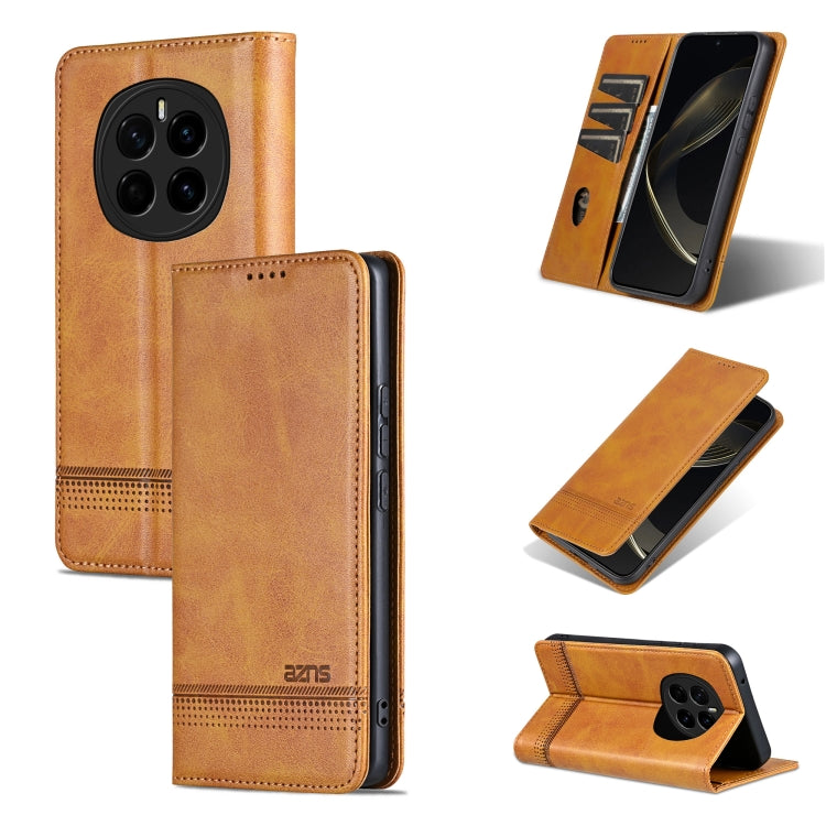 AZNS Custodia per telefono in pelle a conchiglia con struttura in vitello magnetico, For Honor 300, For Honor Magic7 Pro, For Honor Magic7, For Honor X60 Pro