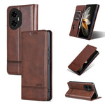 AZNS Custodia per telefono in pelle a conchiglia con struttura in vitello magnetico, For Honor 300, For Honor Magic7 Pro, For Honor Magic7, For Honor X60 Pro