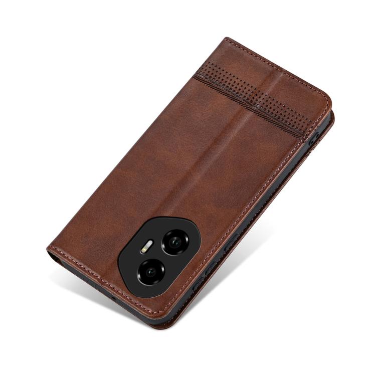 AZNS Custodia per telefono in pelle a conchiglia con struttura in vitello magnetico, For Honor 300, For Honor Magic7 Pro, For Honor Magic7, For Honor X60 Pro