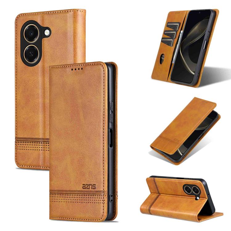 AZNS Custodia per telefono in pelle a conchiglia con struttura in vitello magnetico, For Honor X80 Pro Max 5G, For Honor Play 80 Plus 5G, For Honor 600 Pro Global, For Honor 600 Global