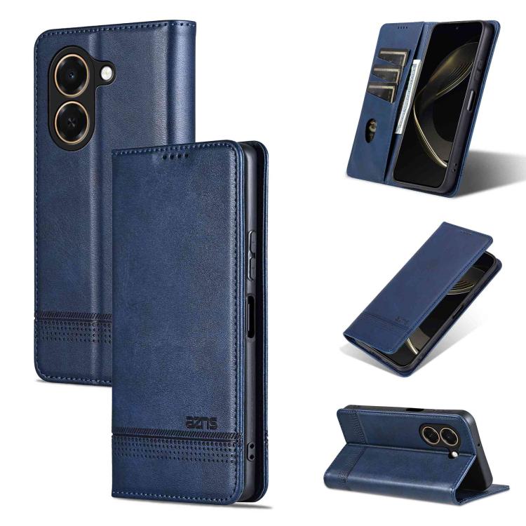 AZNS Custodia per telefono in pelle a conchiglia con struttura in vitello magnetico, For Honor X80 Pro Max 5G, For Honor Play 80 Plus 5G, For Honor 600 Pro Global, For Honor 600 Global