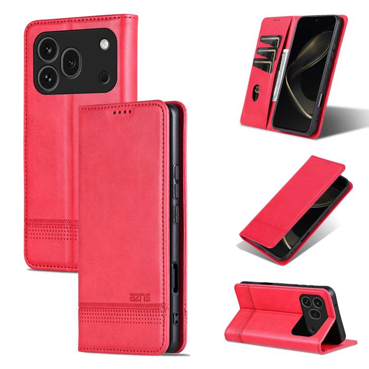 AZNS Custodia per telefono in pelle a conchiglia con struttura in vitello magnetico, For Honor X80 Pro Max 5G, For Honor Play 80 Plus 5G, For Honor 600 Pro Global, For Honor 600 Global