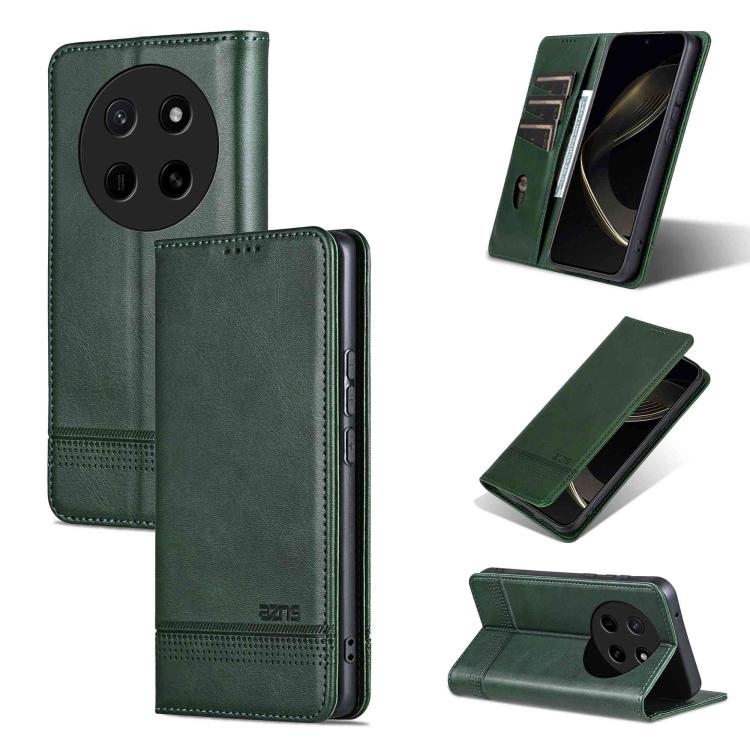 AZNS Custodia per telefono in pelle a conchiglia con struttura in vitello magnetico, For Honor X80 Pro Max 5G, For Honor Play 80 Plus 5G, For Honor 600 Pro Global, For Honor 600 Global