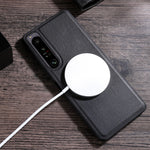 Custodia magnetica per telefono MagSafe in tessuto PU, For OPPO Reno8 T 5G, For Sony Xperia 1 IV
