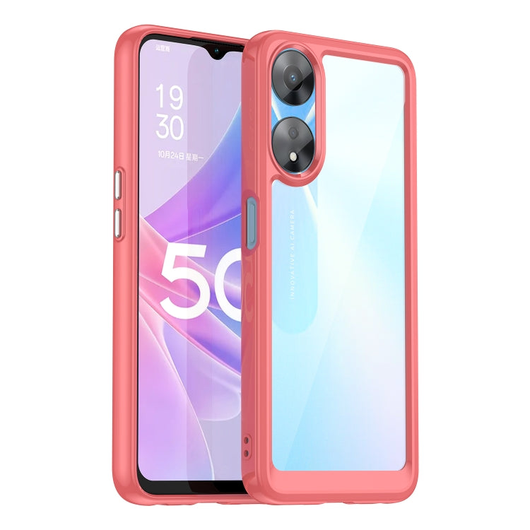 Custodia per telefono in acrilico + TPU serie colorata, For OPPO A58 5G, For OPPO A58x, For OPPO A78