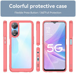 Custodia per telefono in acrilico + TPU serie colorata, For OPPO A58 5G, For OPPO A58x, For OPPO A78