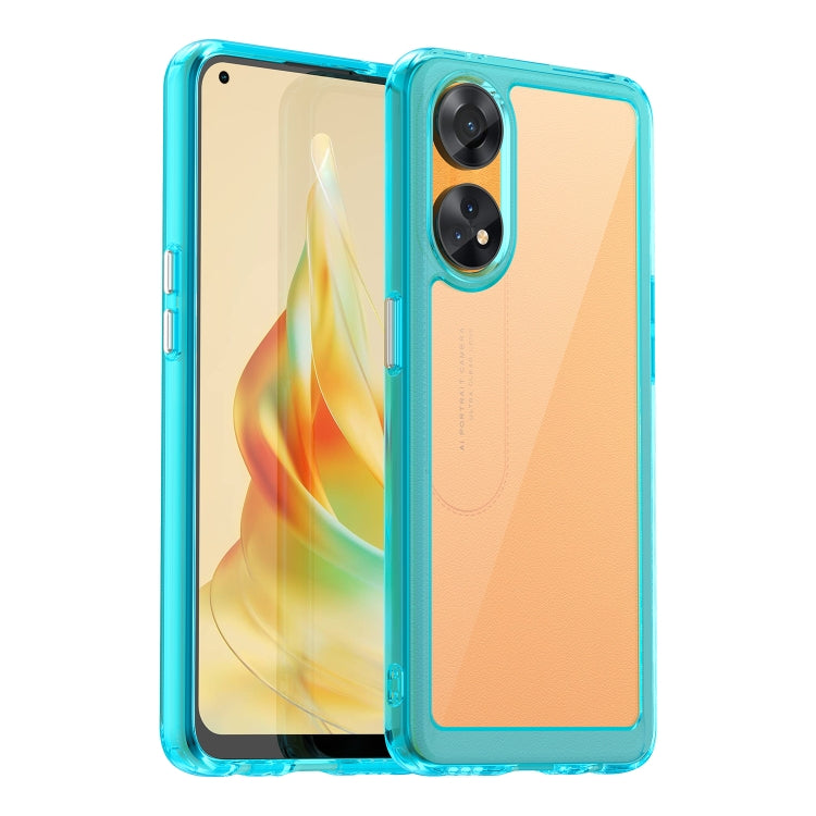 Custodia per telefono in acrilico + TPU serie colorata, For OPPO Reno8 T 4G