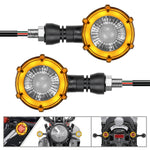 Indicatori di direzione LED rotanti universali per moto